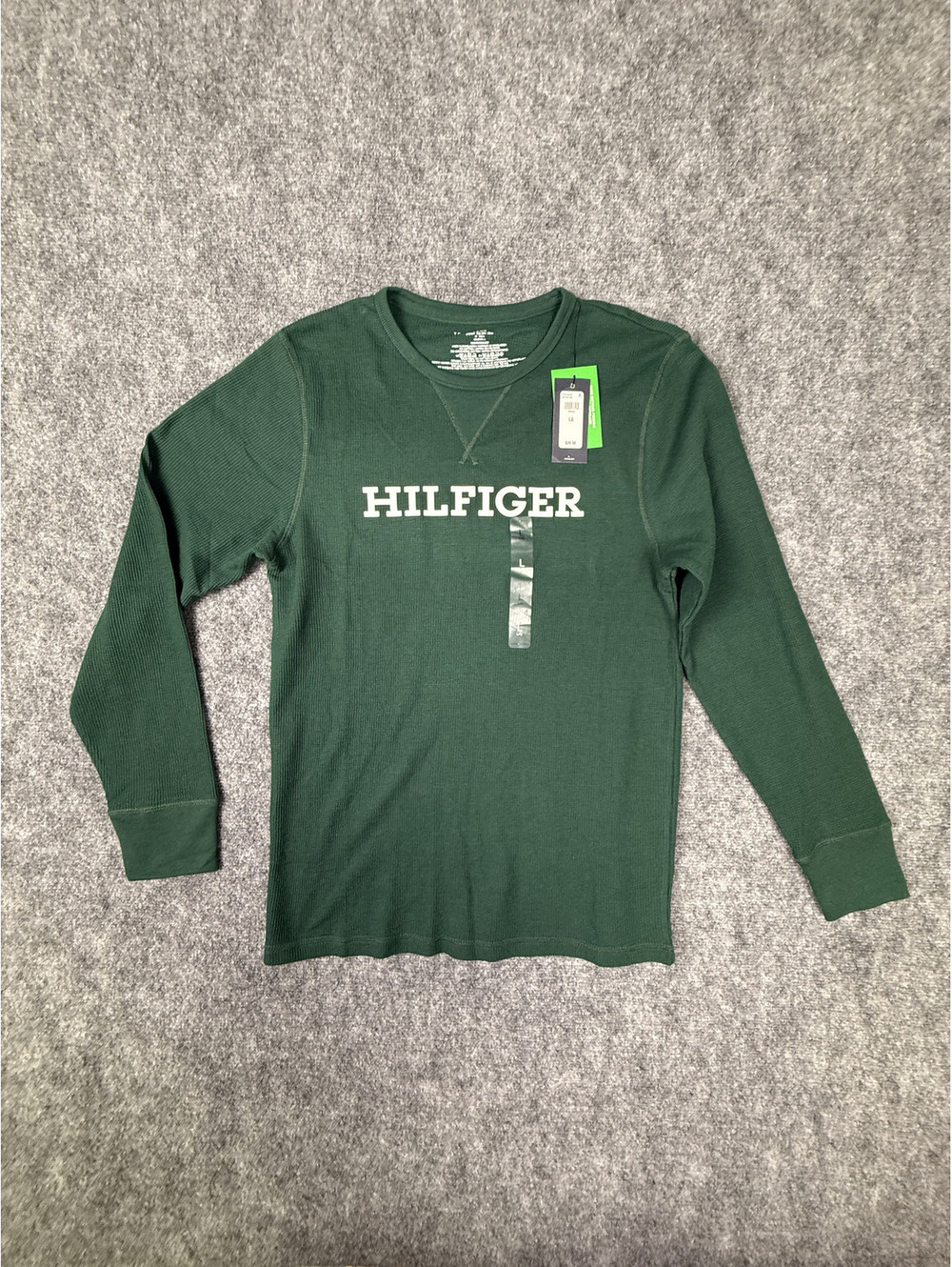Tommy Hilfiger Men's Long Sleeve Thermal Shirt Green Large